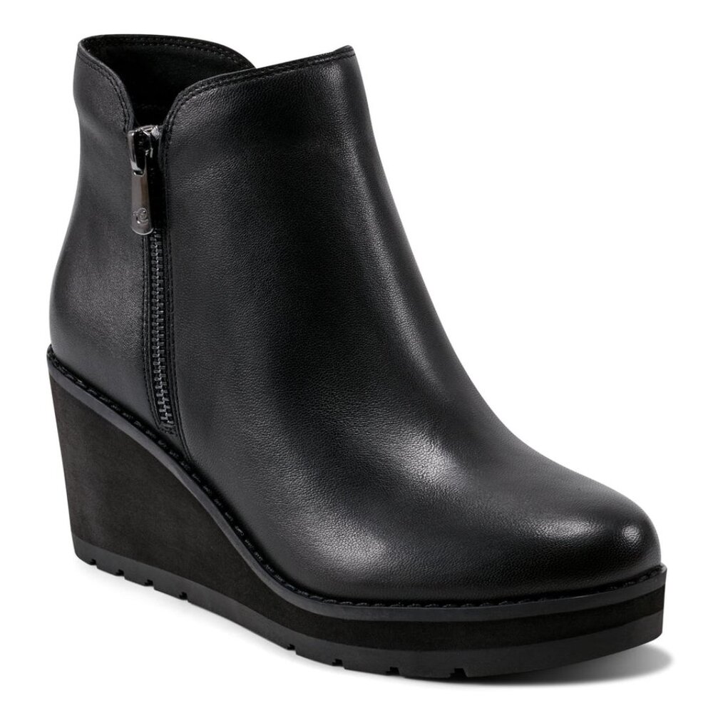 Easy Spirit Womens Jayda Roun Black Leather 7.5M - E23 - Picture 2 of 5